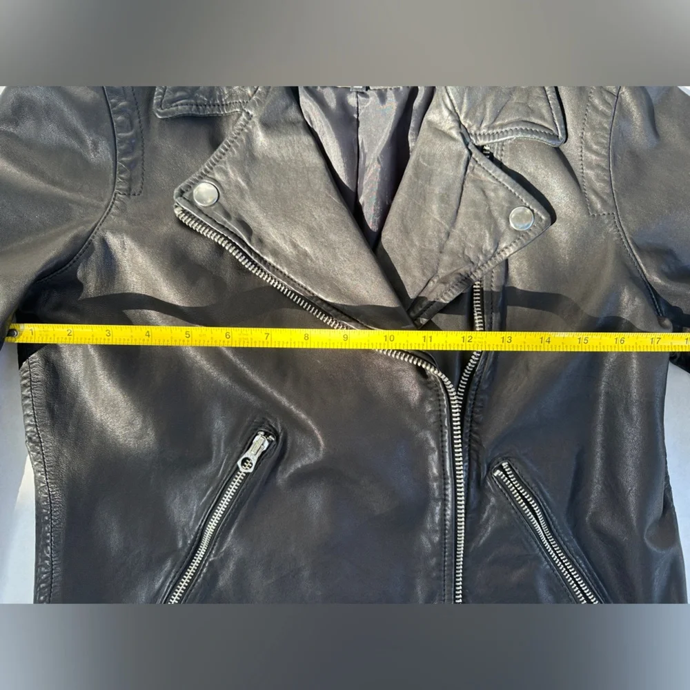 Madewell Black Washed Genuine Leather Jacket - Picture 13 of 16